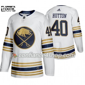 Adidas Maillot de Hockey Buffalo Sabres Carter Hutton 40 50th Anniversary Adidas 2019-20 Blanc Authentic - Enfant